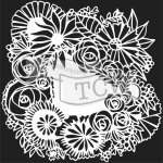 The Crafter's Workshop 6x6 inch Stencil - Floral Statement