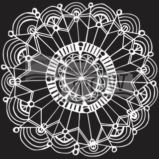 The Crafter's Workshop 6x6 inch Stencil - Coronet Wreath