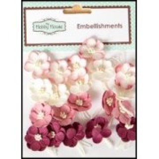 Cherry Blossom Paper Flowers - Raspberry Truffle - The Hobby House