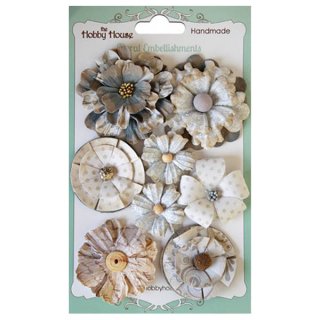 Floral Boutique Blue Large Paper Flowers - The Hobby House
