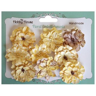 Vintage Blooms Lemon Paper Flowers - The Hobby House