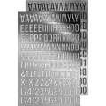 Tim Holtz Idea-ology - Metallic Stickers - Alpha Silver