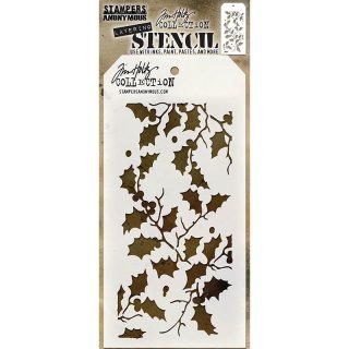 Tim Holtz Layering Stencil - Holly Bough