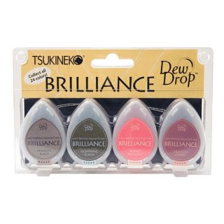 Brilliance Dew Drop Ink Pad 4pc Set - Two Tone