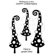Woodware Clear Singles - Curly Christmas