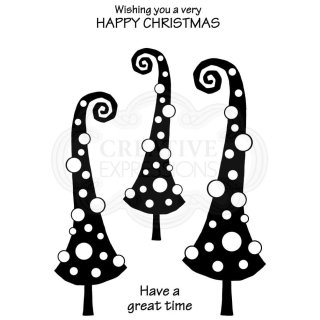 Woodware Clear Singles - Curly Christmas