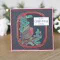 Woodware Clear Singles - Lino Cut Robin and Holly