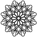 Woodware 6.8 inch Stencil - Teardrop Mandala