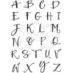 Woodware Clear Singles - Brush Script Caps