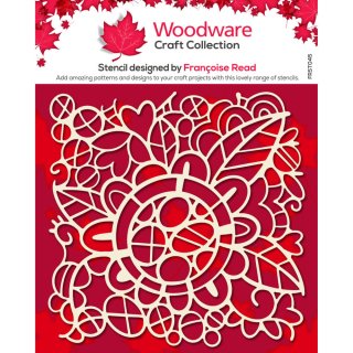 Woodware 6.8 inch Stencil - Flower Doodle