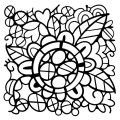 Woodware 6.8 inch Stencil - Flower Doodle