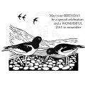 Woodware Clear Singles - Lino Cut Oyster Catchers