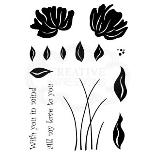 Woodware Clear Singles - Peony Set