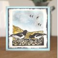Woodware Clear Singles - Lino Cut Oyster Catchers