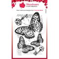Woodware Clear Singles - Three Butterflies