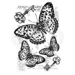 Woodware Clear Singles - Three Butterflies