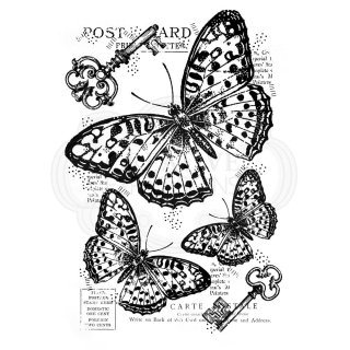 Woodware Clear Singles - Three Butterflies