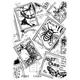 Woodware Clear Singles - Postage Stamp Background