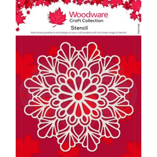Woodware 6.8 inch Stencil - Teardrop Mandala