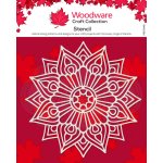Woodware 6.8 inch Stencil - Raindrop Mandala