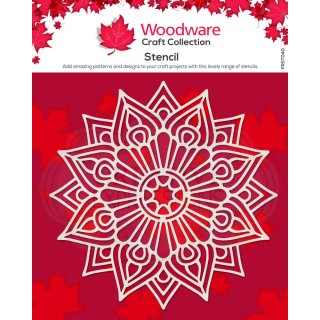 Woodware 6.8 inch Stencil - Raindrop Mandala