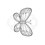 Woodware Clear Singles - Mini Wings Marbled White
