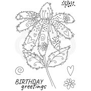 Woodware Clear Singles - Fuzzy Flowers Daisy