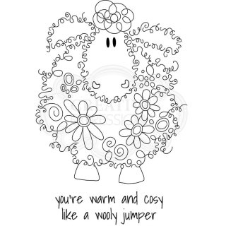 Woodware Clear Singles - Fuzzy Friends Baalamb