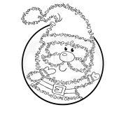 Woodware Clear Singles - Festive Fuzzies Mini Santa