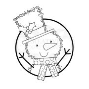 Woodware Clear Singles - Festive Fuzzies Mini Snowman