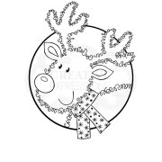 Woodware Clear Singles - Festive Fuzzies Mini Reindeer
