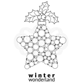 Woodware Clear Singles - Bubble Bauble and Holly