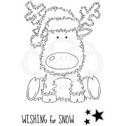 Woodware Clear Singles - Festive Fuzzies Reindeer