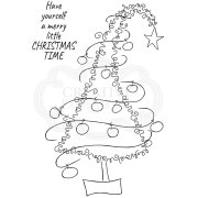 Woodware Clear Singles - Festive Fuzzies Tall Christmas Tree
