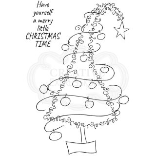 Woodware Clear Singles - Festive Fuzzies Tall Christmas Tree