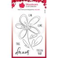 Woodware Clear Singles - Dahlia Sketch