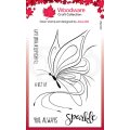 Woodware Clear Singles - Butterfly Sketch