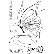 Woodware Clear Singles - Butterfly Sketch