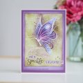 Woodware Clear Singles - Butterfly Sketch