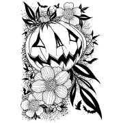 Woodware Clear Singles - Pumpkin Flowers