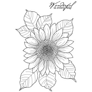 Woodware Clear Singles - Sunflower Rays