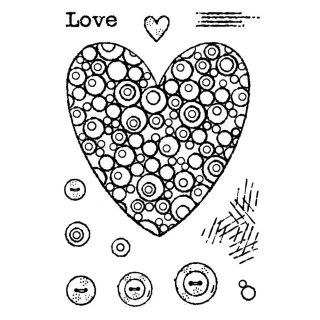 Woodware Clear Singles - Bubble Heart