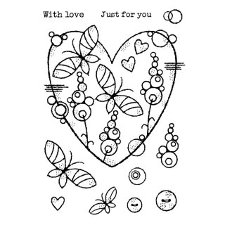 Woodware Clear Singles - Butterfly Heart