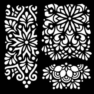 Woodware 6x6 Inch Stencil - Mandala Fragments