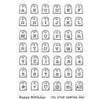 Woodware Clear Singles 6 x 8 inch - Mini Tag Alphabet