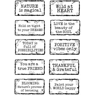 Woodware Clear Singles - Distressed Labels 4x6 Inch