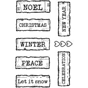 Woodware Clear Singles - Christmas Junk Labels
