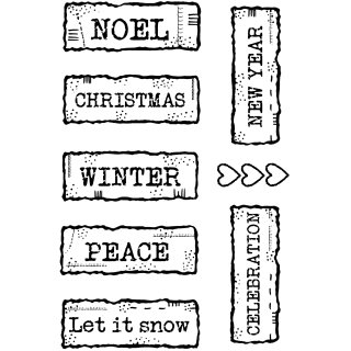 Woodware Clear Singles - Christmas Junk Labels