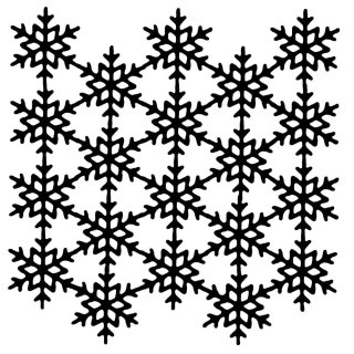 Woodware 6x6 Inch Mask - Snowflake Screen
