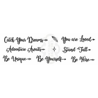 Woodware Clear Singles - Boho Sentiments